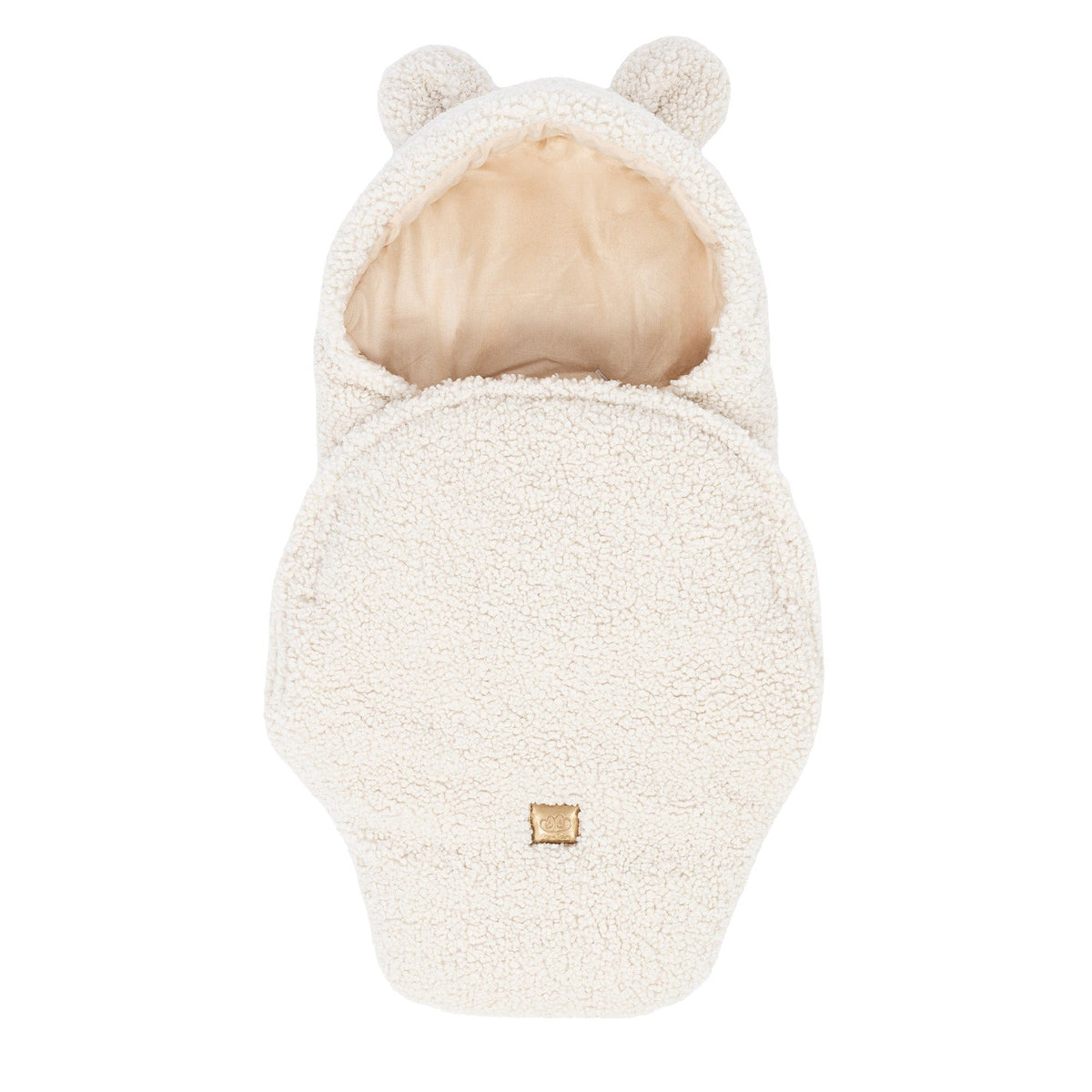 MeowBaby® bouclé-kangast karukõrvadega mähkimistekk - Bearly Cream