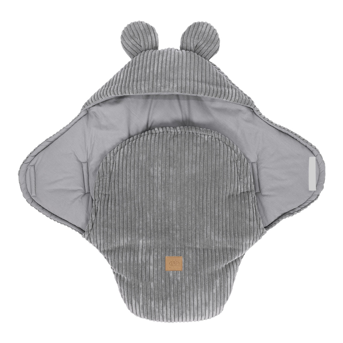 MeowBaby® velvetist karukõrvadega mähkimistekk - Hall