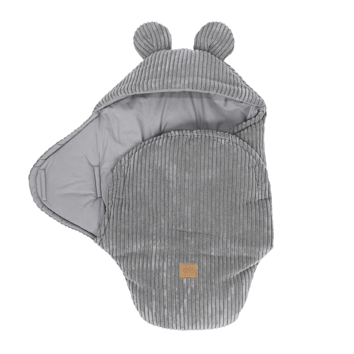 MeowBaby® velvetist karukõrvadega mähkimistekk - Hall