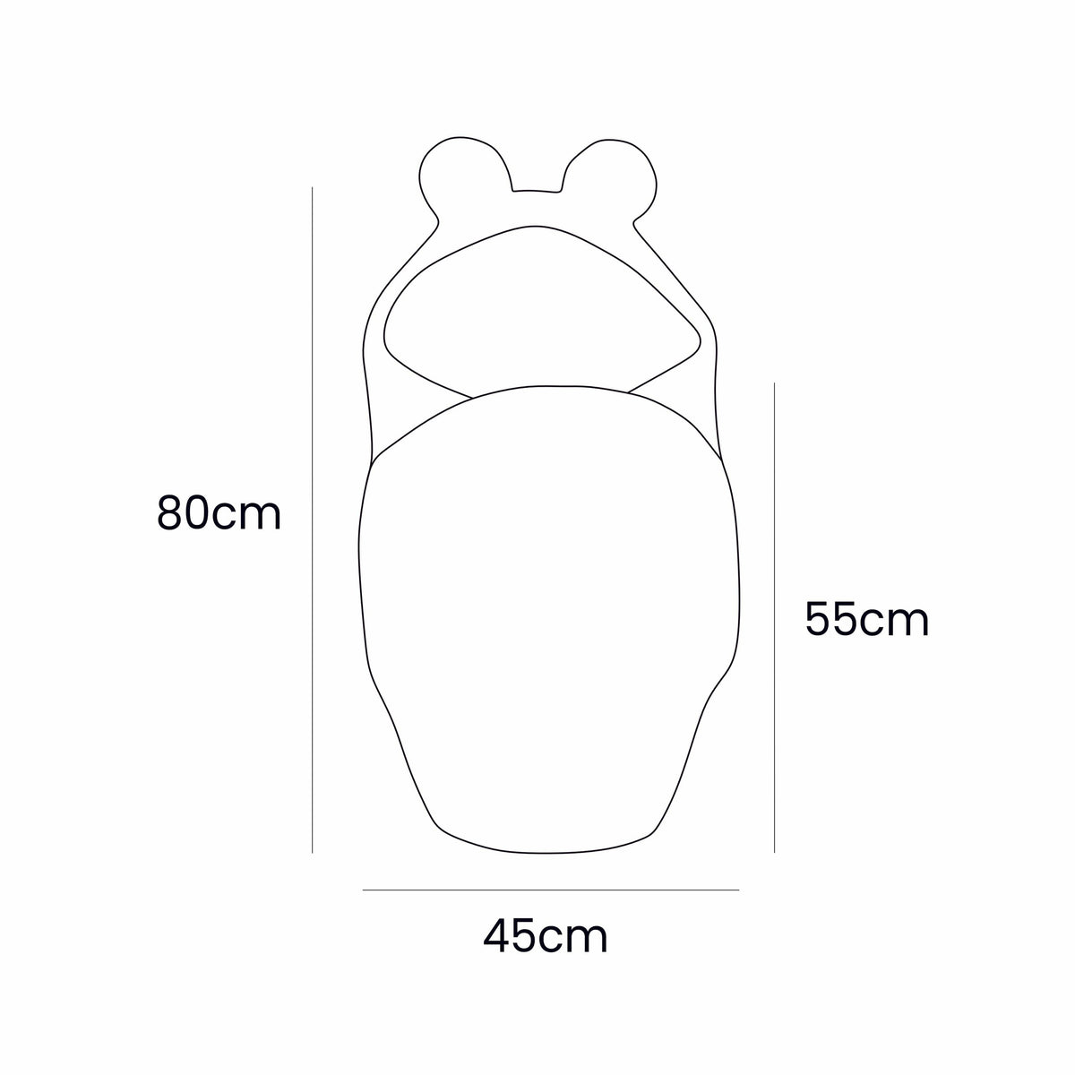 MeowBaby® velvetist karukõrvadega mähkimistekk - Hall