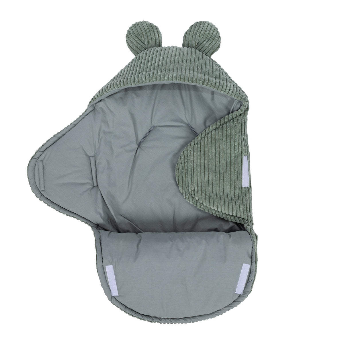 MeowBaby® velvetist karukõrvadega mähkimistekk - Oliivroheline