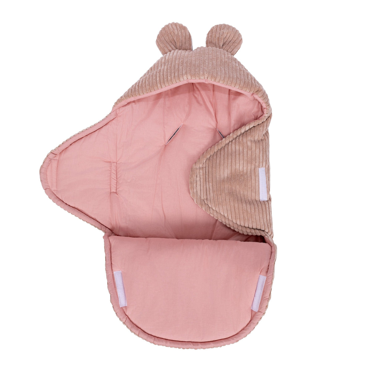 MeowBaby® velvetist karukõrvadega mähkimistekk - Puuderroosa