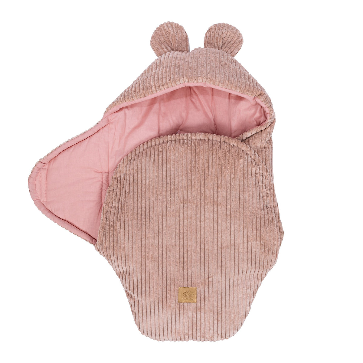 MeowBaby® velvetist karukõrvadega mähkimistekk - Puuderroosa