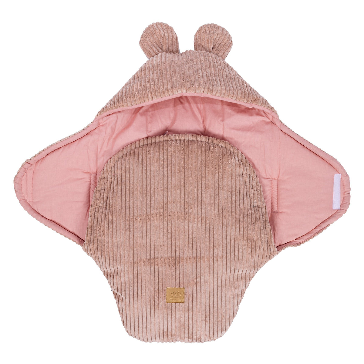 MeowBaby® velvetist karukõrvadega mähkimistekk - Puuderroosa