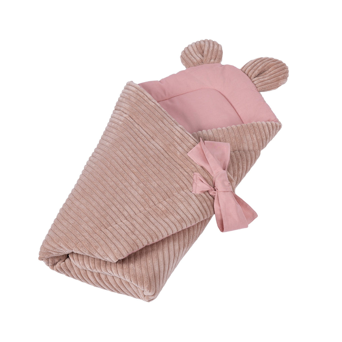 MeowBaby® puuvillane mähkimistekk magamiseks ja kaisutamiseks - Puuderroosa