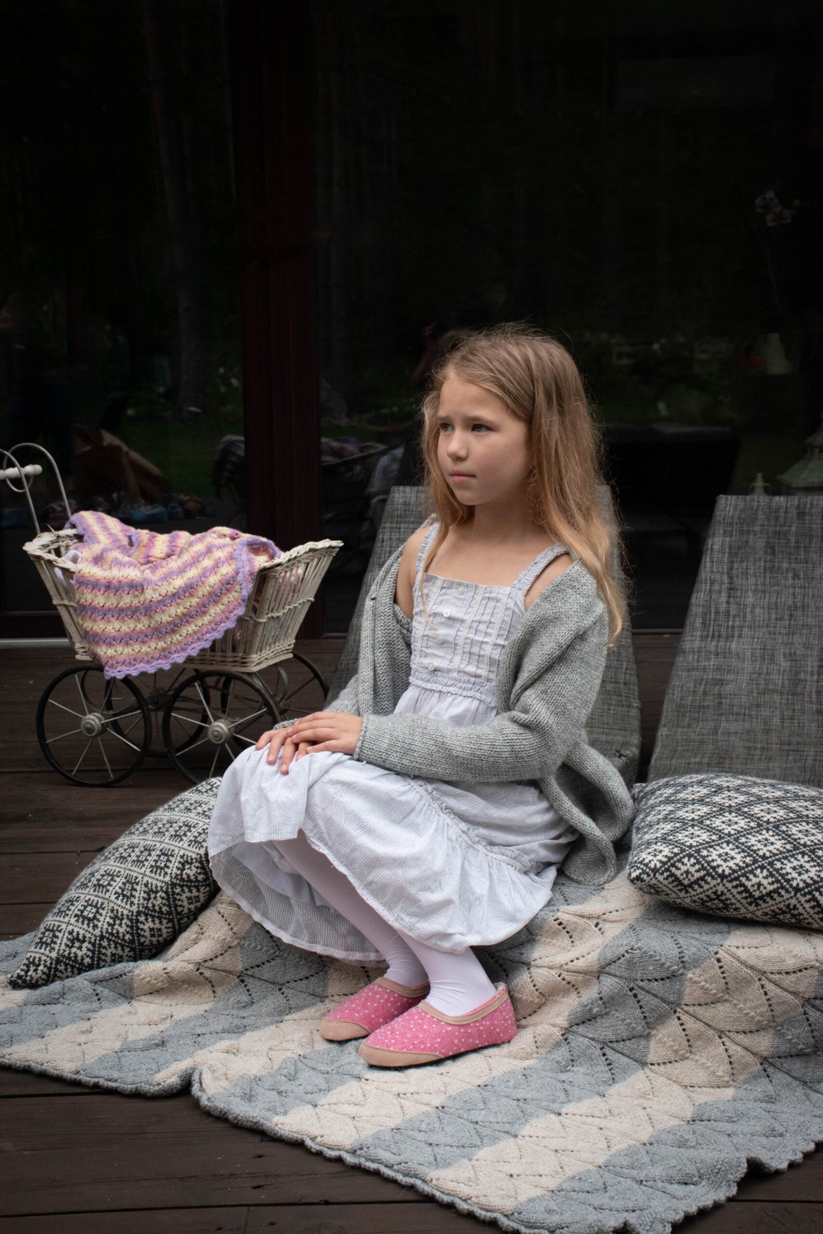 OmaKing laste barefoot-sussid "Poksa" - Pink Dots