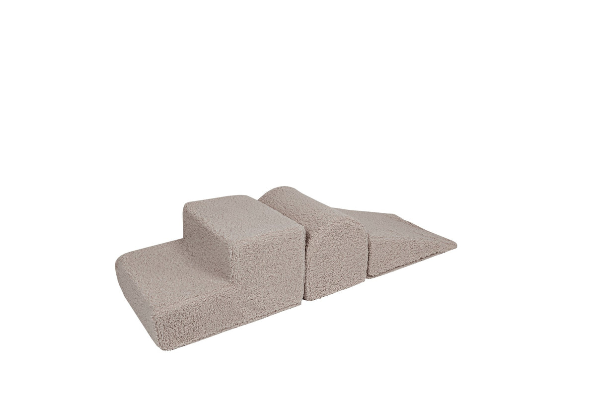 MeowBaby® velvetist klotsikomplekt Bearly, 3 osa - Helehall