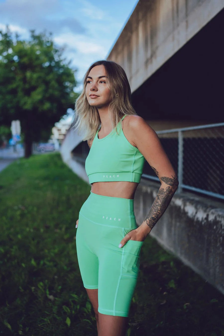 Peachlabel rattapüksid - Roheline