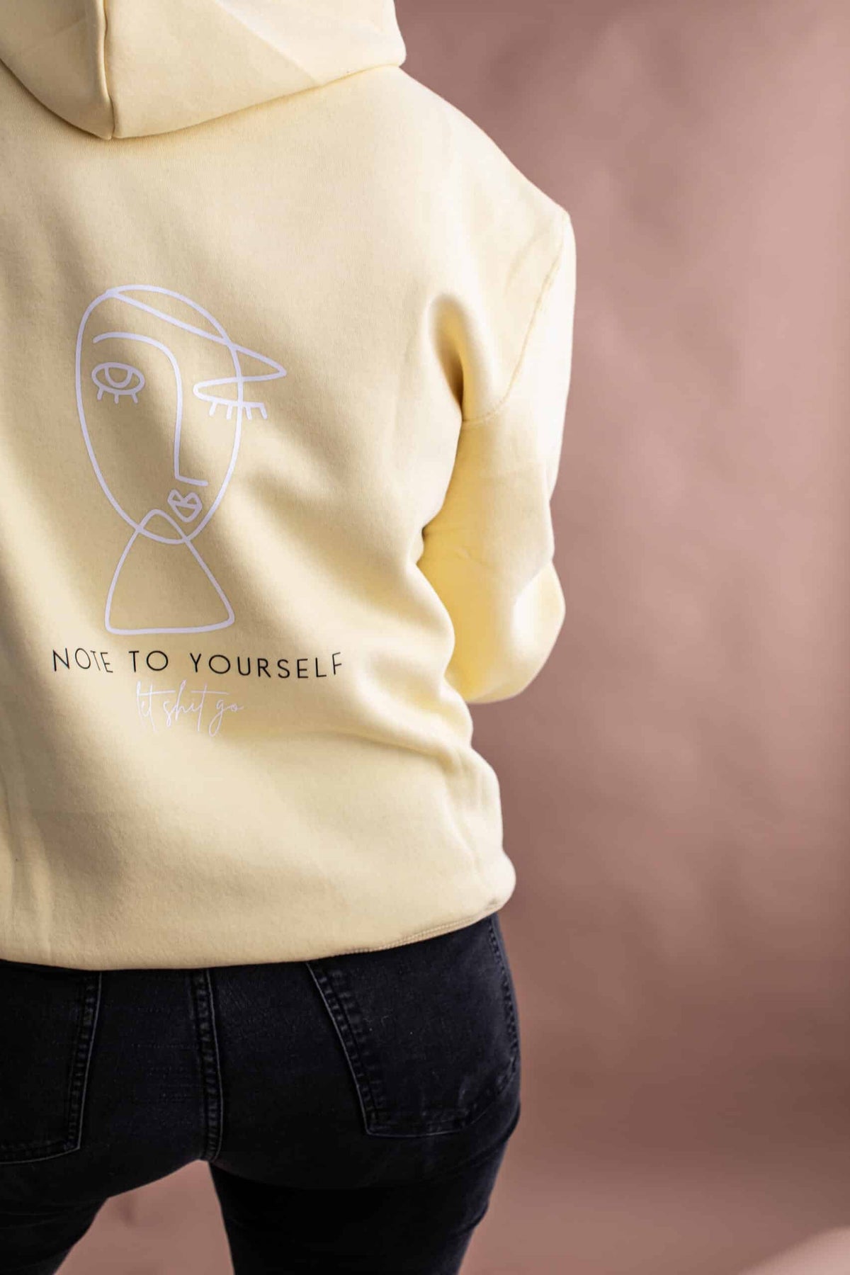 Black Giraffe Brand unisex kapuutsiga dressipluus "Note to Self"