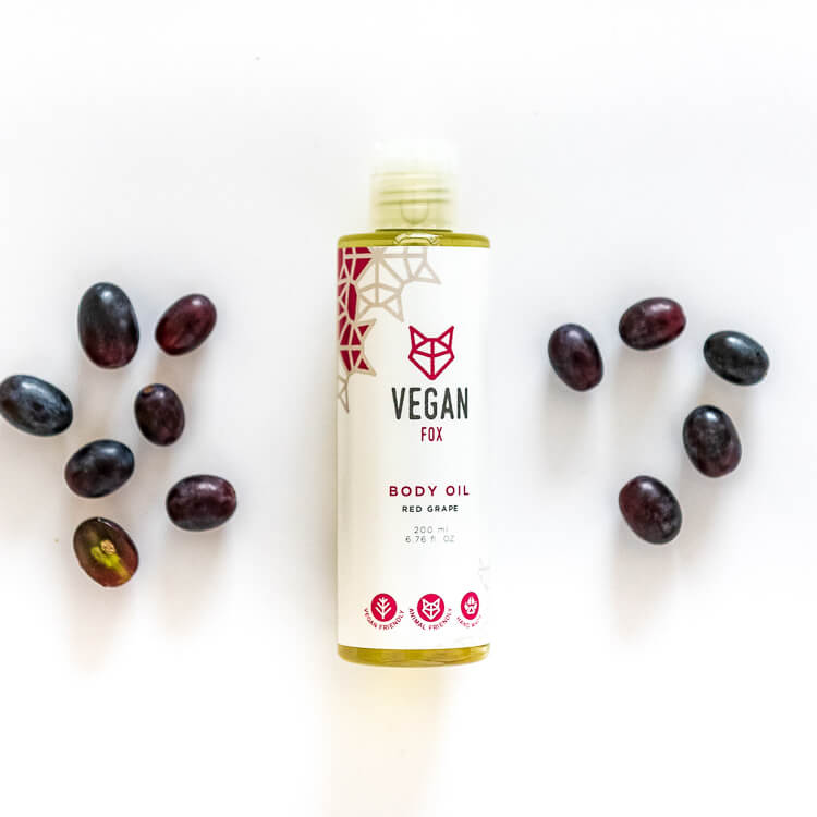 Vegan Fox Red Grape -vartaloöljy, 200 ml