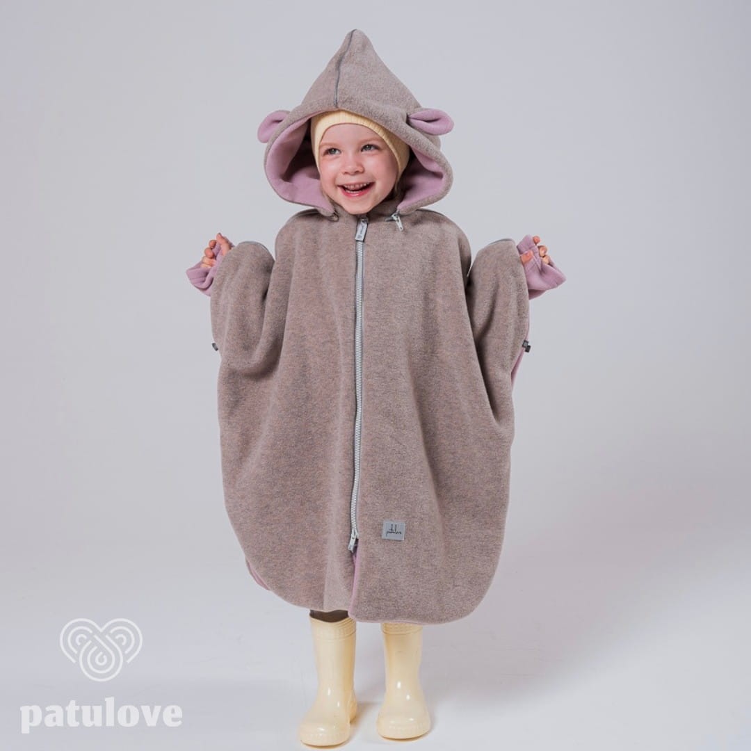 Patulove laste autoponcho - Lamb, Roosa