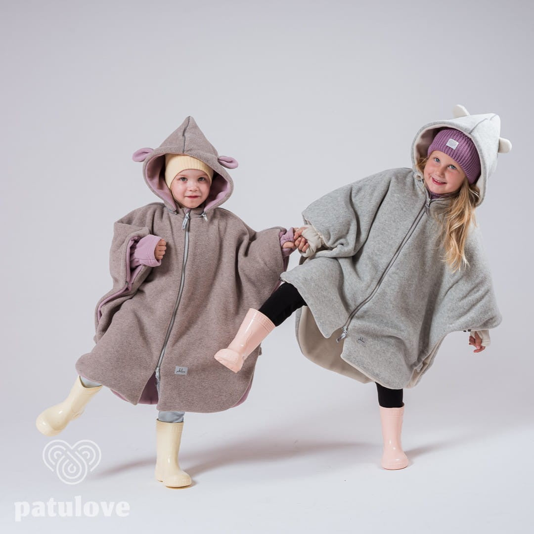 Patulove laste autoponcho - Lamb, Roosa