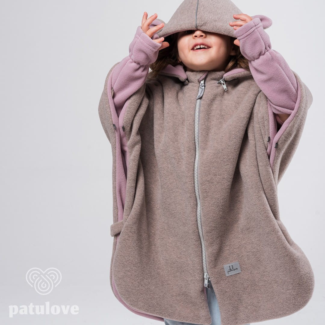 Patulove laste autoponcho - Lamb, Roosa