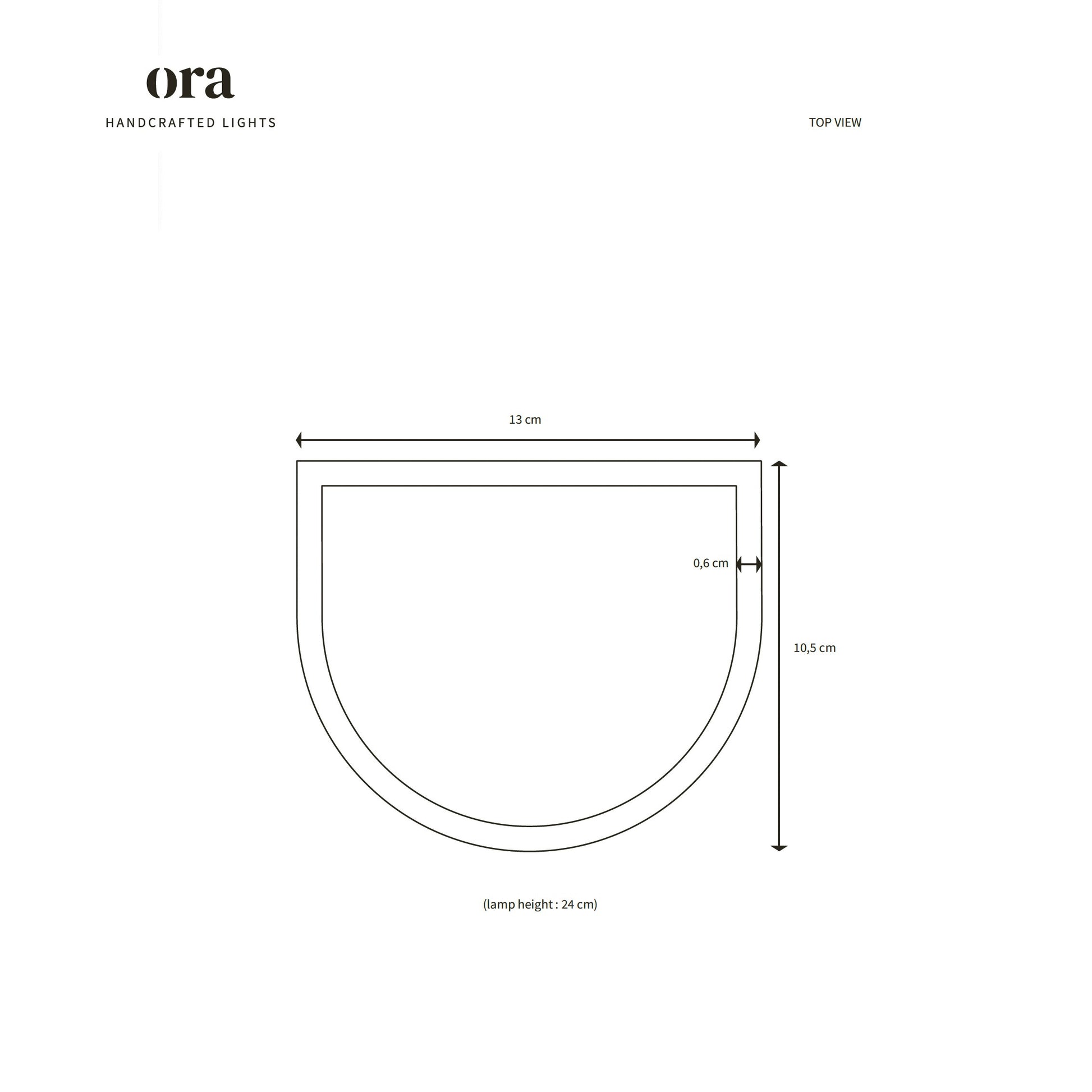 Ceramic wall light CURVE - Raw White