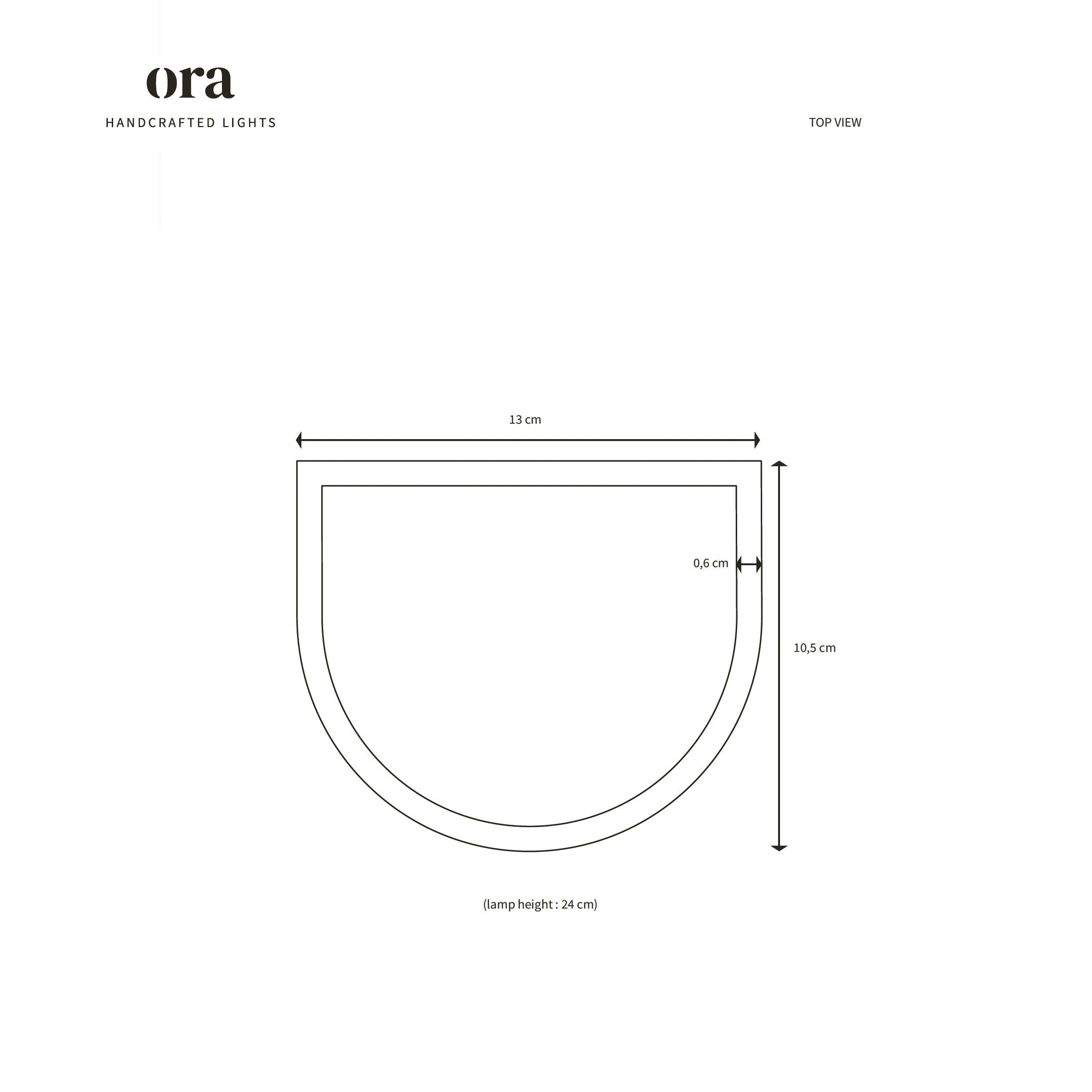Ceramic wall light CURVE - Raw White