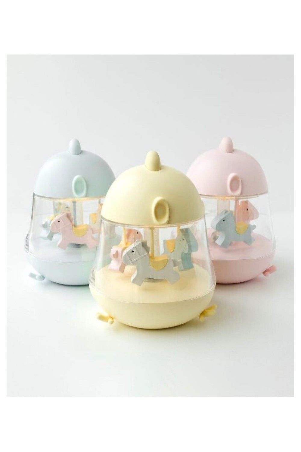Rabbit & Friends karusselli ja muusikaga öölamp - Kollane