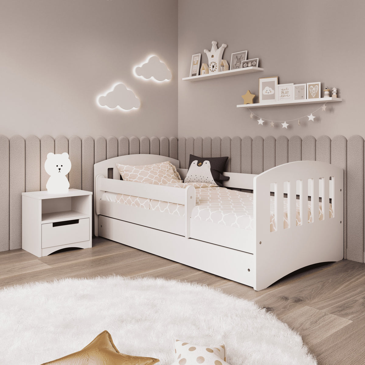 Kocot Kids laste voodi "Classic 1" - Valge