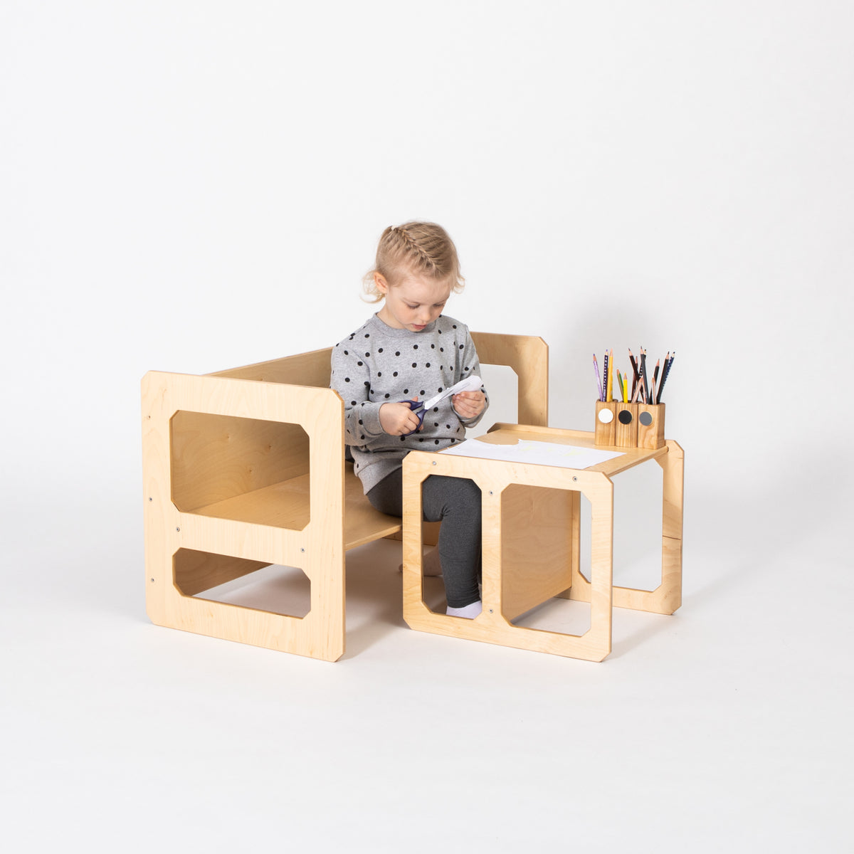 Montessori House Bed Montessori laua ja tooli komplekt - 1 tooliga