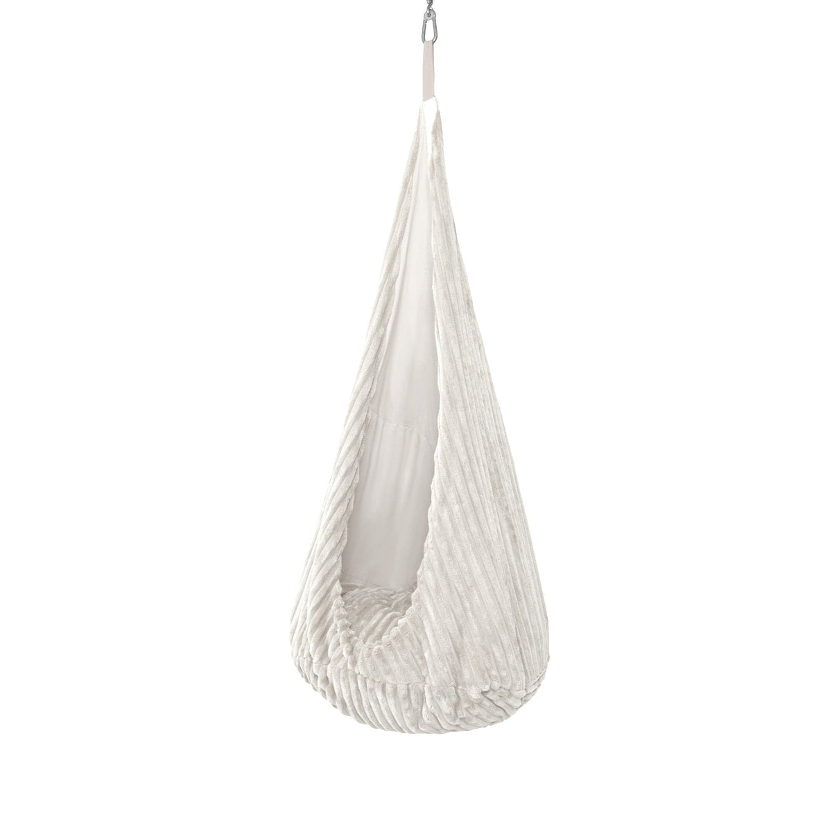 MeowBaby® riibsametist laste kookonkiik - Churros Cotton Candy White