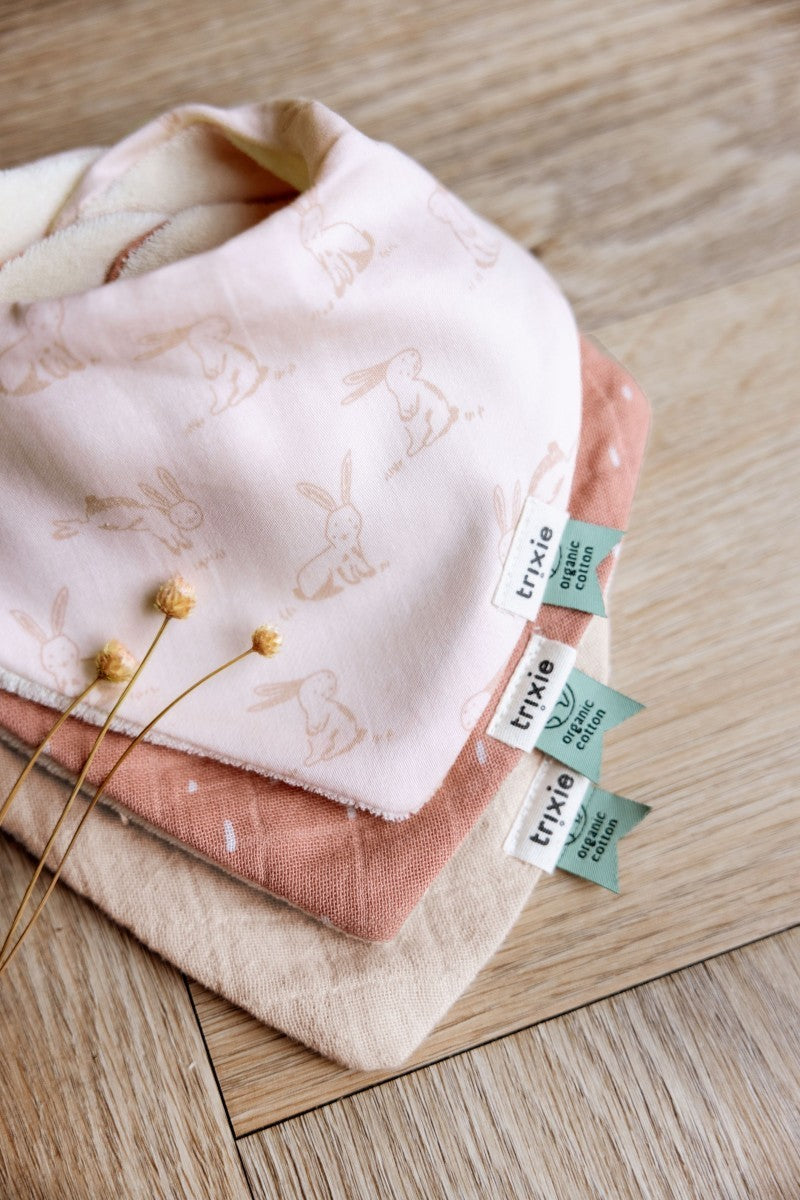 Trixie Baby bandana-pudipõlled 3 tk - Rosy Rabbit