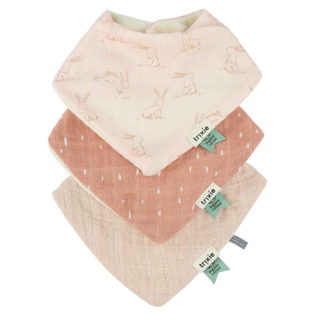 Trixie Baby bandana-pudipõlled 3 tk - Rosy Rabbit