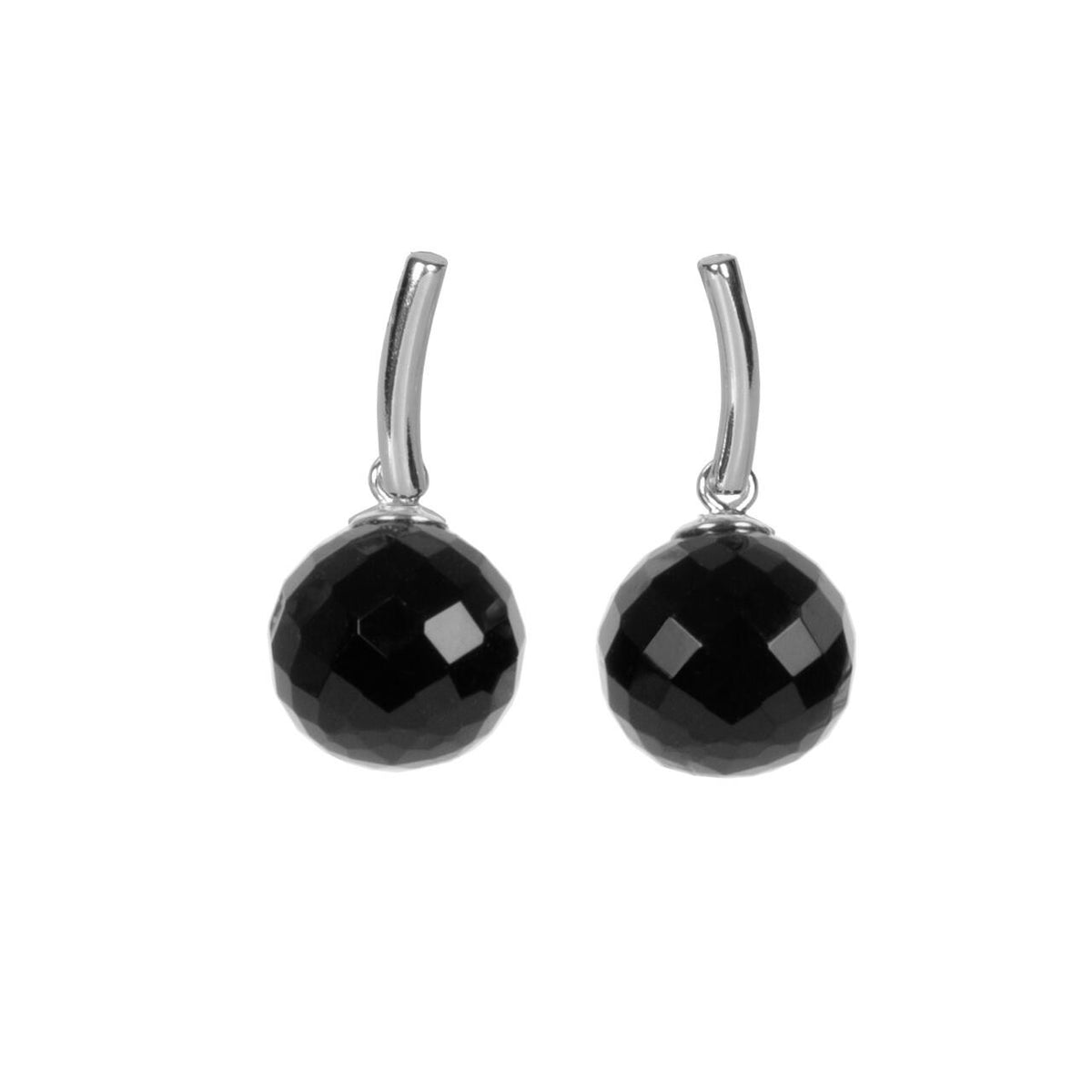 MyaMoon "DayCharm Onyx" oonüksiga kõrvarõngad – 925 hõbe