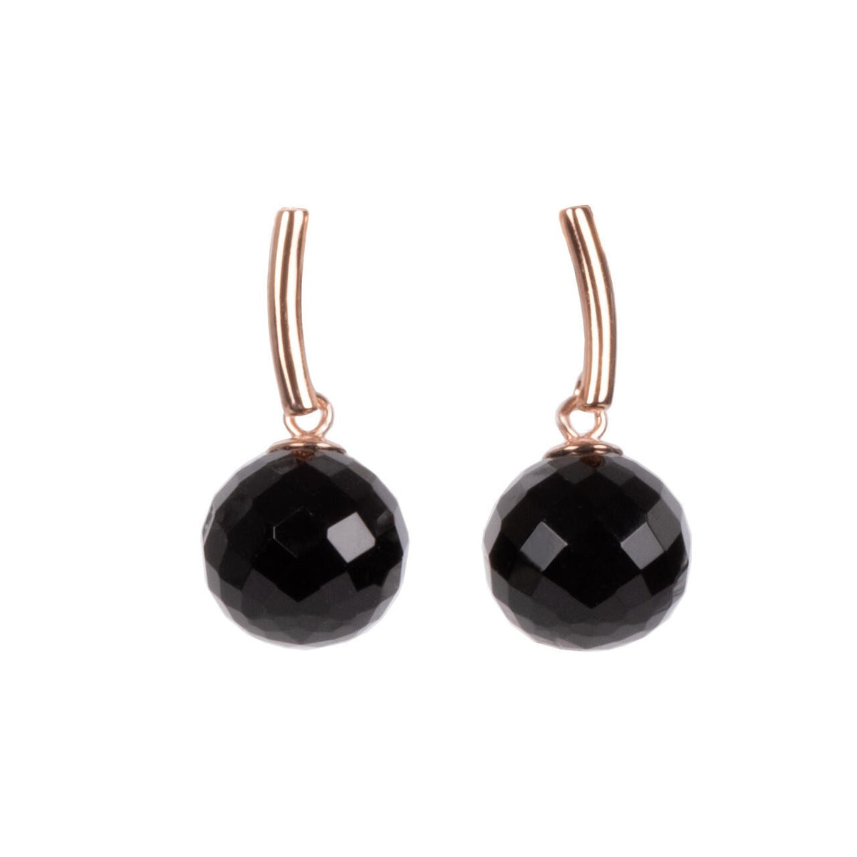 MyaMoon "DayCharm Onyx" oonüksiga kõrvarõngad – 925 hõbe
