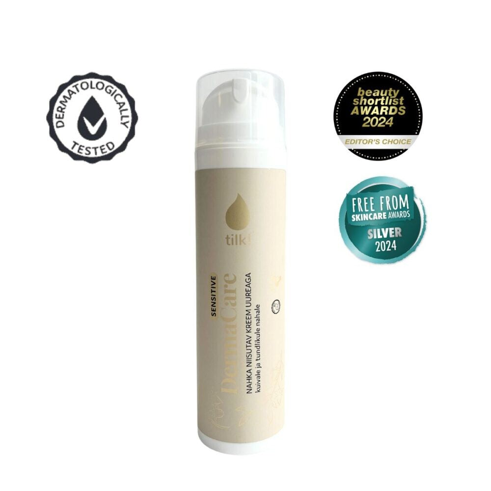 Tilk! niisutav uureakreem "DermaCare Sensitive" väga kuivale ja tundlikule nahale, 200 ml
