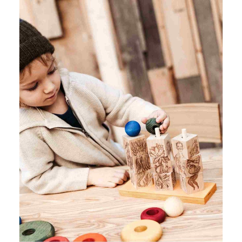 Wooden Story puidust pöörlev pusle "Dreamland" - Värviline