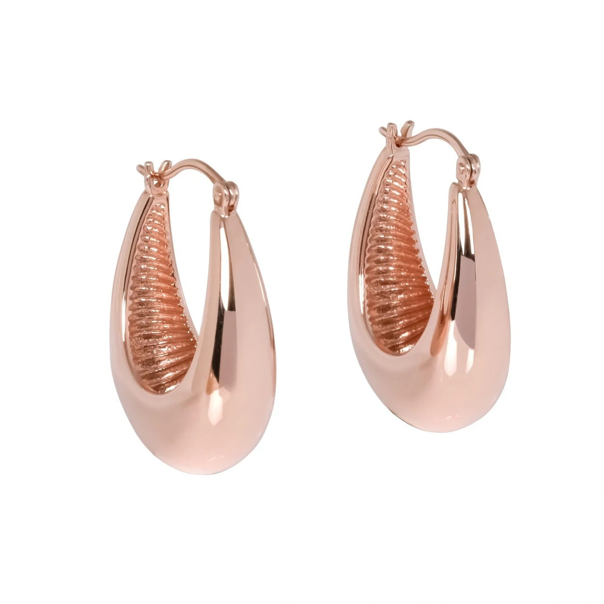 MyaMoon "Penelope Hoops L" kõrvarõngad – 925 hõbe, roodiumi või roosa kullaga, 25 mm