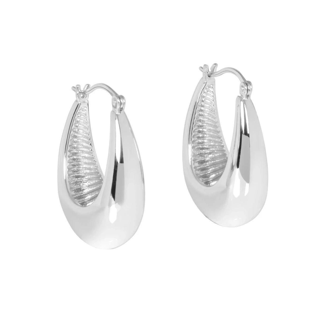 MyaMoon "Penelope Hoops L" kõrvarõngad – 925 hõbe, roodiumi või roosa kullaga, 25 mm