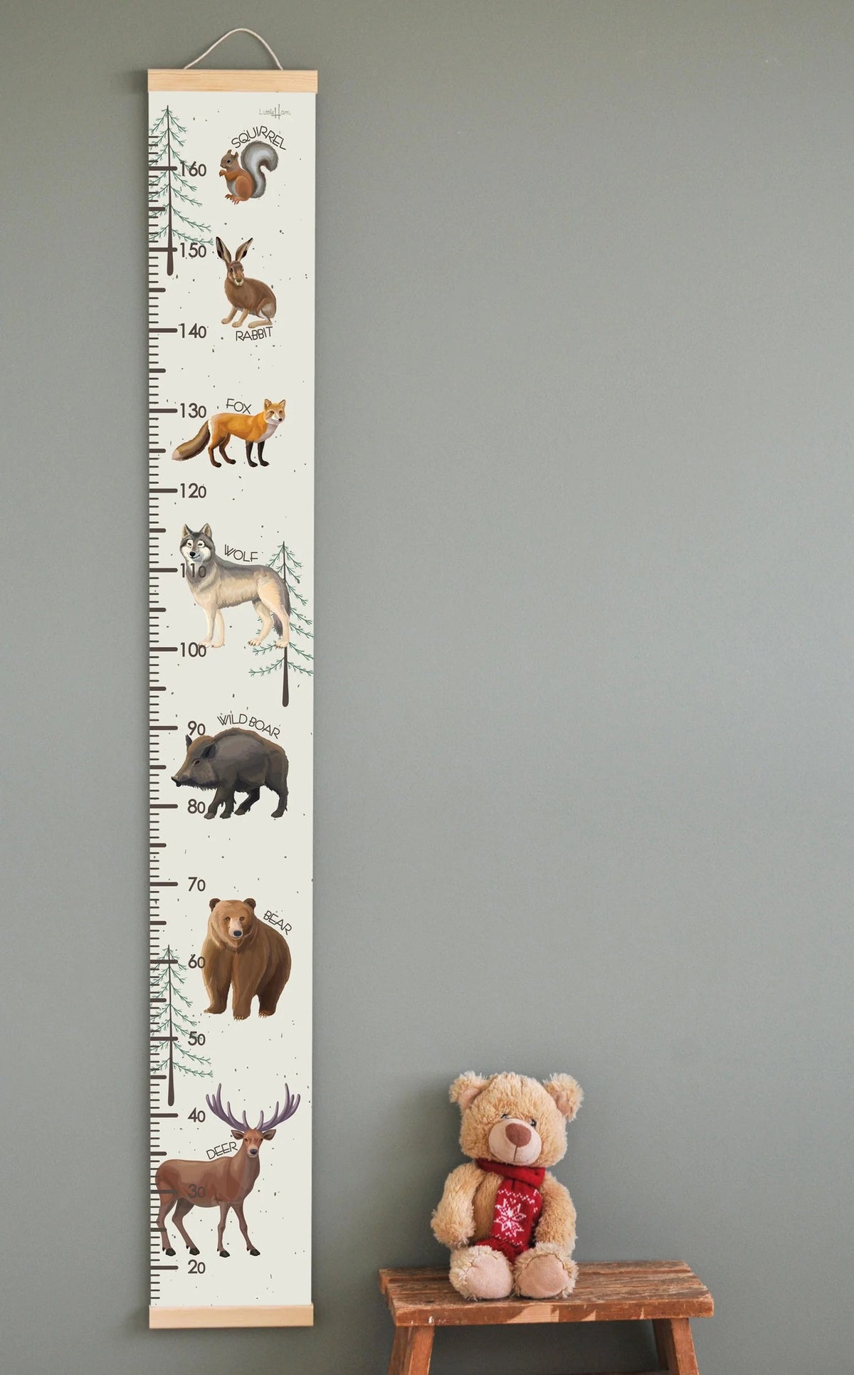 Little Harri laste kasvutabel - Wild Animals