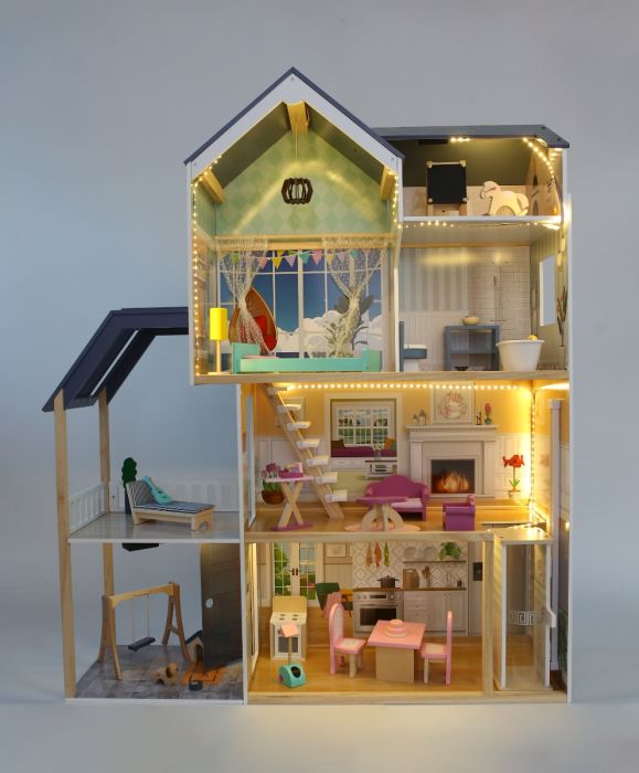 Gerardo's Toys puidust nukumaja LED-tuledega "Crystal"