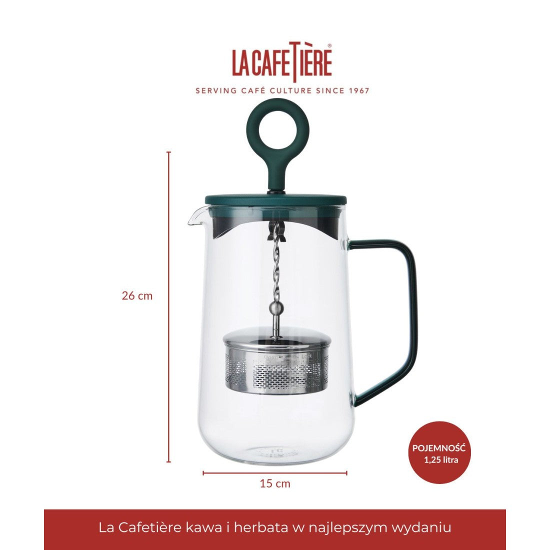 La Cafetière Gyro teekann - Roheline, 1,25 l