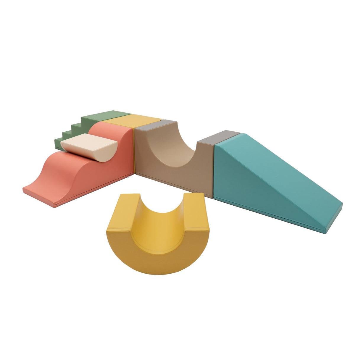 IGLU pehme mängukomplekt "Adventure Gym" - Neutraalsed pastelltoonid
