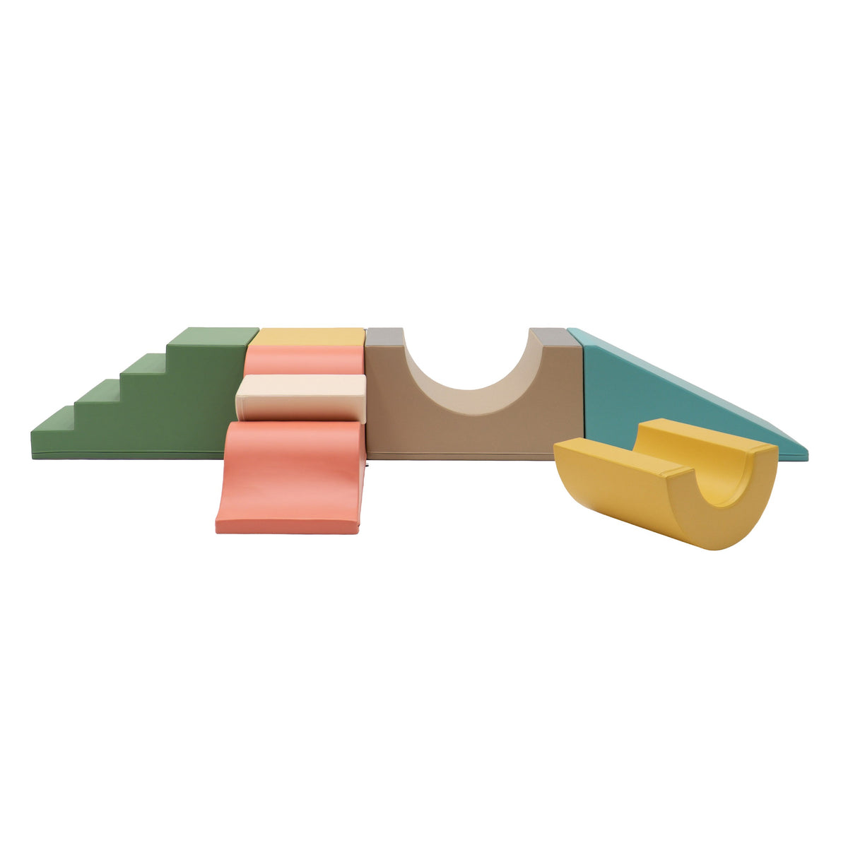 IGLU pehme mängukomplekt "Adventure Gym" - Neutraalsed pastelltoonid