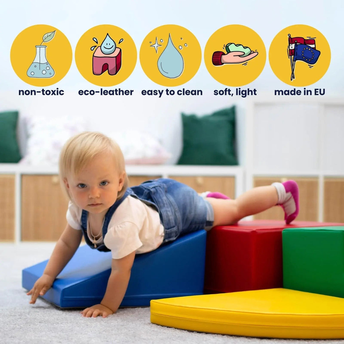 IGLU mängumattide komplekt "Safety and Comfort" - Hall beež