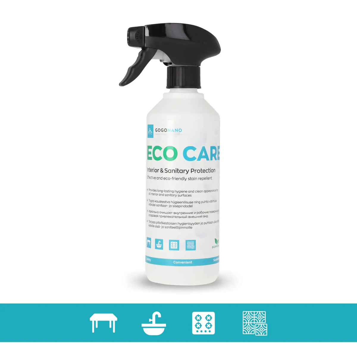 GoGoNano sisustuse ja sanitaarpindade kaitsevahend "EcoCare", 500 ml