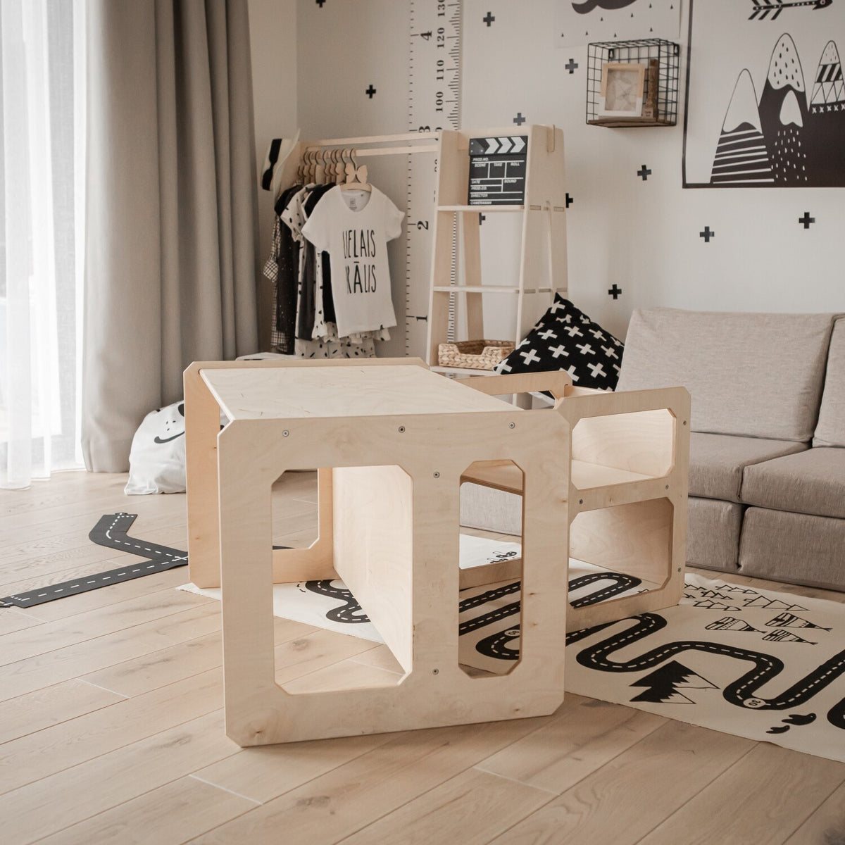 Montessori House Bed Montessori laua ja tooli komplekt - 1 tooliga