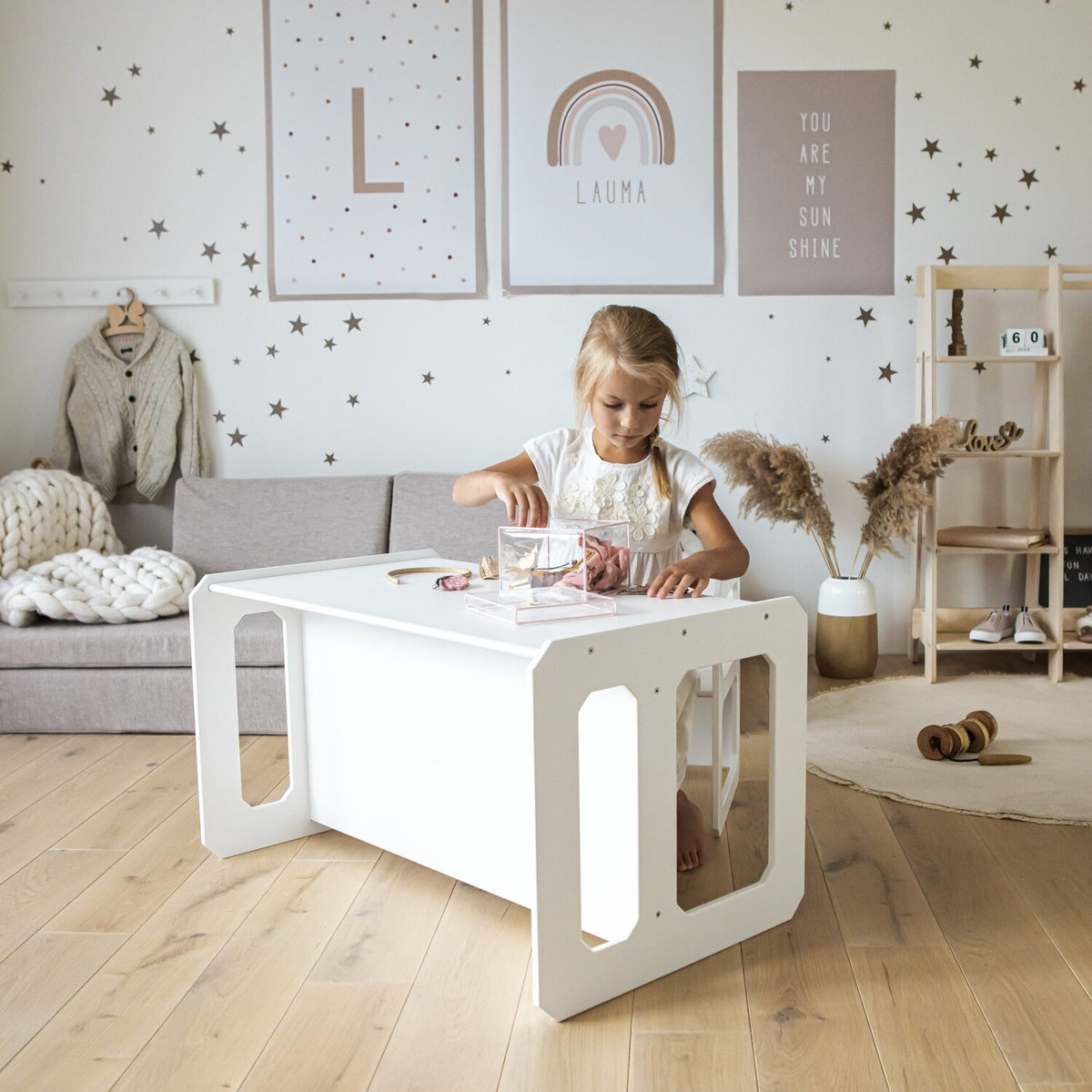 Montessori House Bed Montessori laua ja tooli komplekt - 1 tooliga