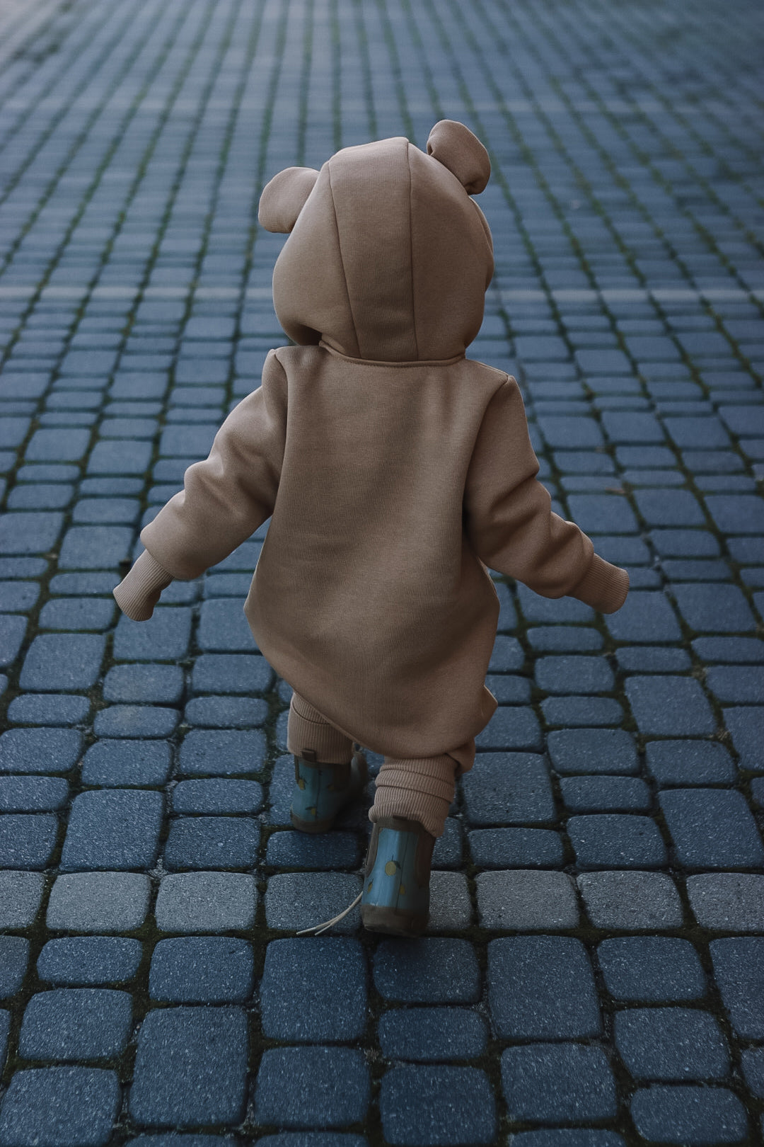 Eared Jumpsuit for Babies and Kids - Cacao