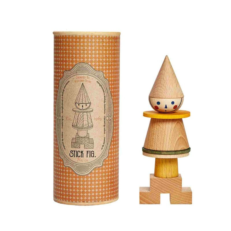 Wooden Story puidust kujundipusle "LALA" - Kollane