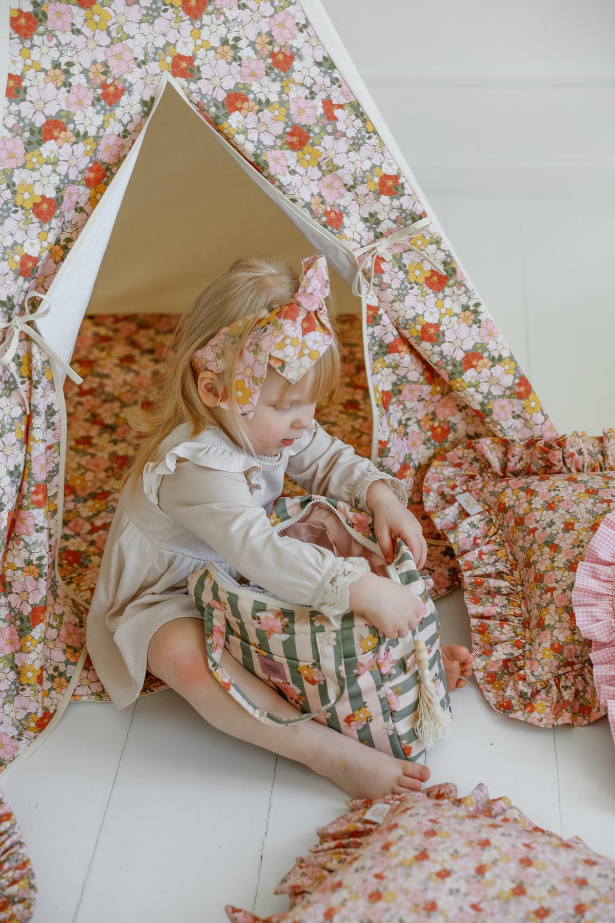 moi mili meigikottide komplekt, 2 tk - Rohelise triibuga