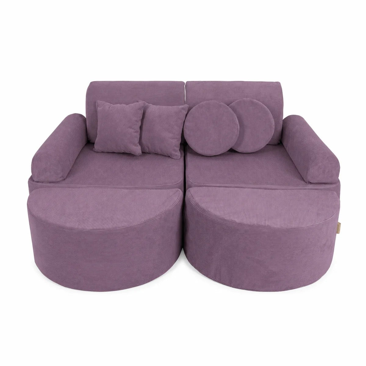 MeowBaby® keskmine modulaarne laste diivan - Slimcord Lavender Plus