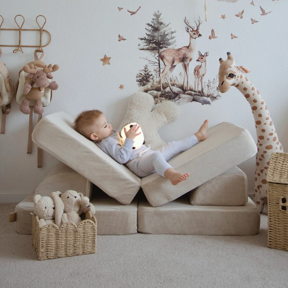 MeowBaby® keskmine modulaarne laste diivan - Slimcord Taupe