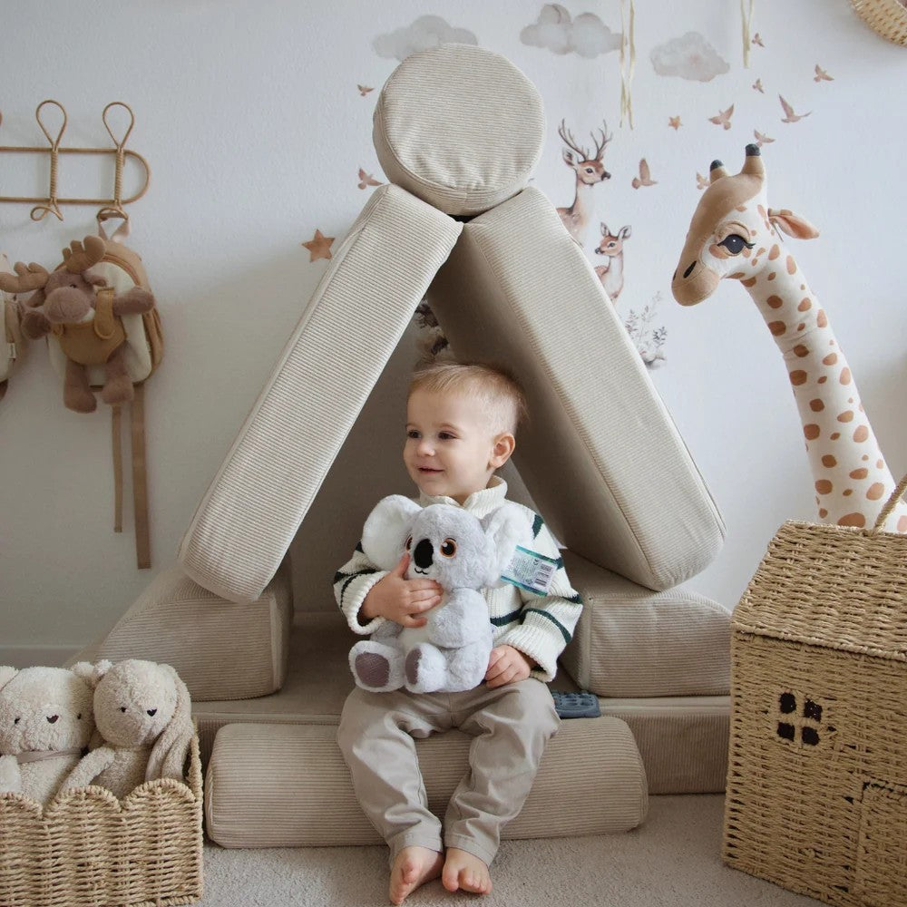 MeowBaby® keskmine modulaarne laste diivan - Slimcord Taupe
