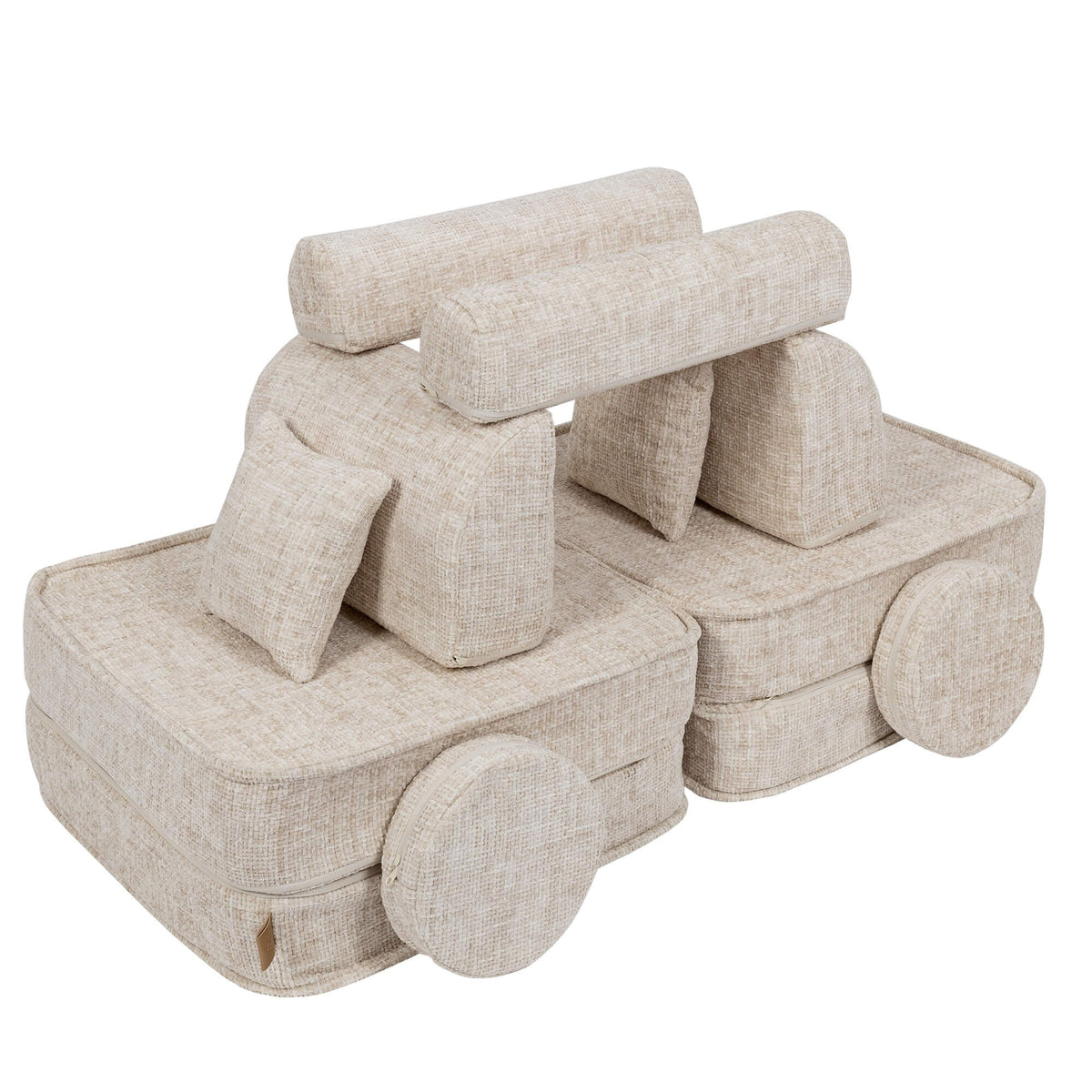 MeowBaby® keskmine modulaarne laste diivan - Tangle Marshmallow Beige