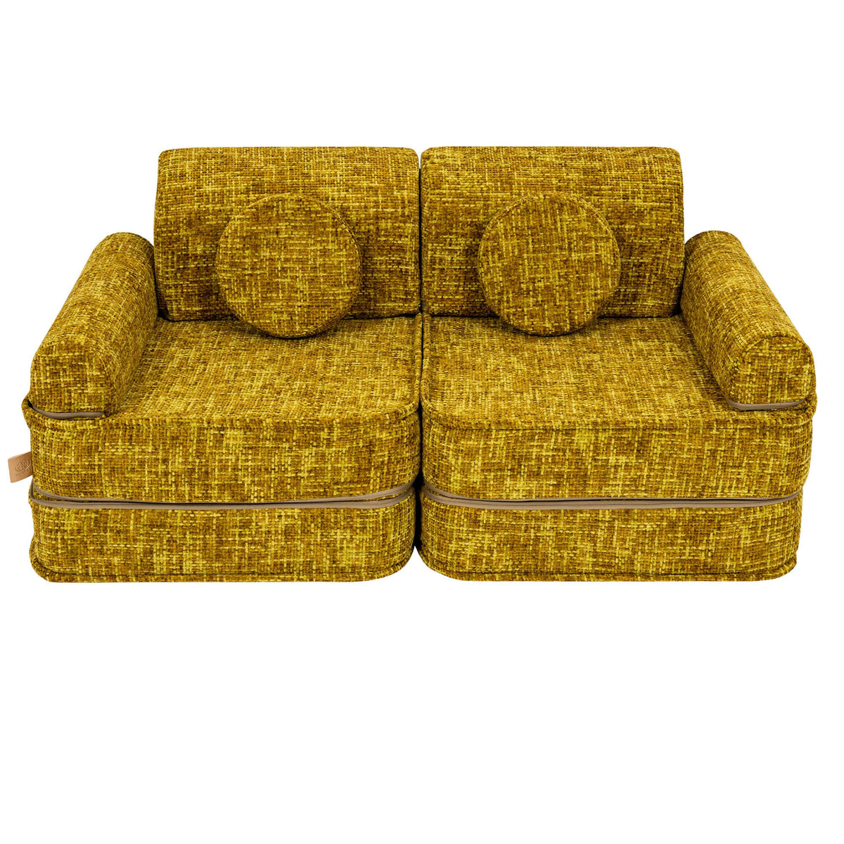MeowBaby® keskmine modulaarne laste diivan - Tangle Honey Mustard