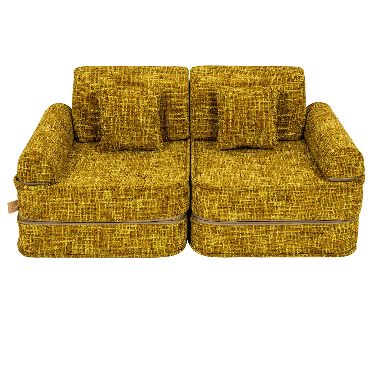 MeowBaby® keskmine modulaarne laste diivan - Tangle Honey Mustard