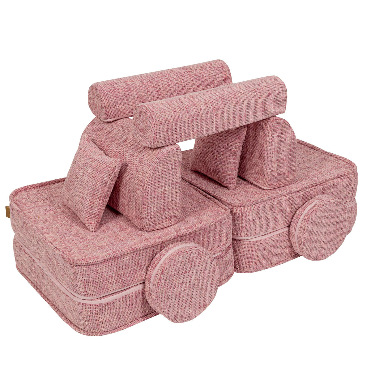 MeowBaby® keskmine modulaarne laste diivan - Tangle Bubblegum Pink